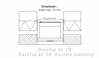 Duco Top 50 duco300 Ral9010 ( Wit ) of Ral9001 ( Creme ) t/m 500mm