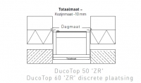 Duco Top 50ZR duco300 Ral9010 ( Wit ) of Ral9001 ( Creme ) 1601 t/m 1700mm